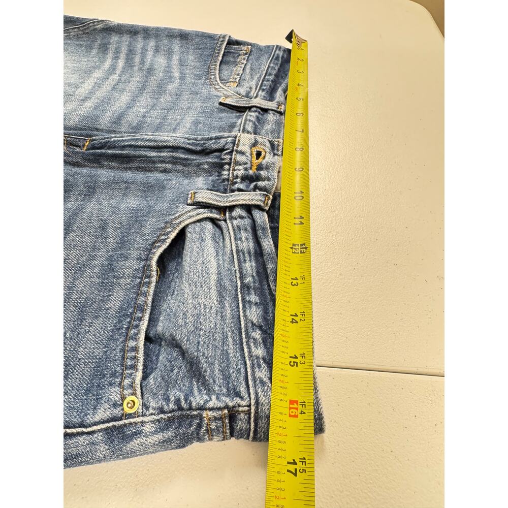 FRAME Denim Mini Skirt Womens Size 29 Blue Cotton Raw Hem A-Line Ansdale Casual - Picture 7 of 10